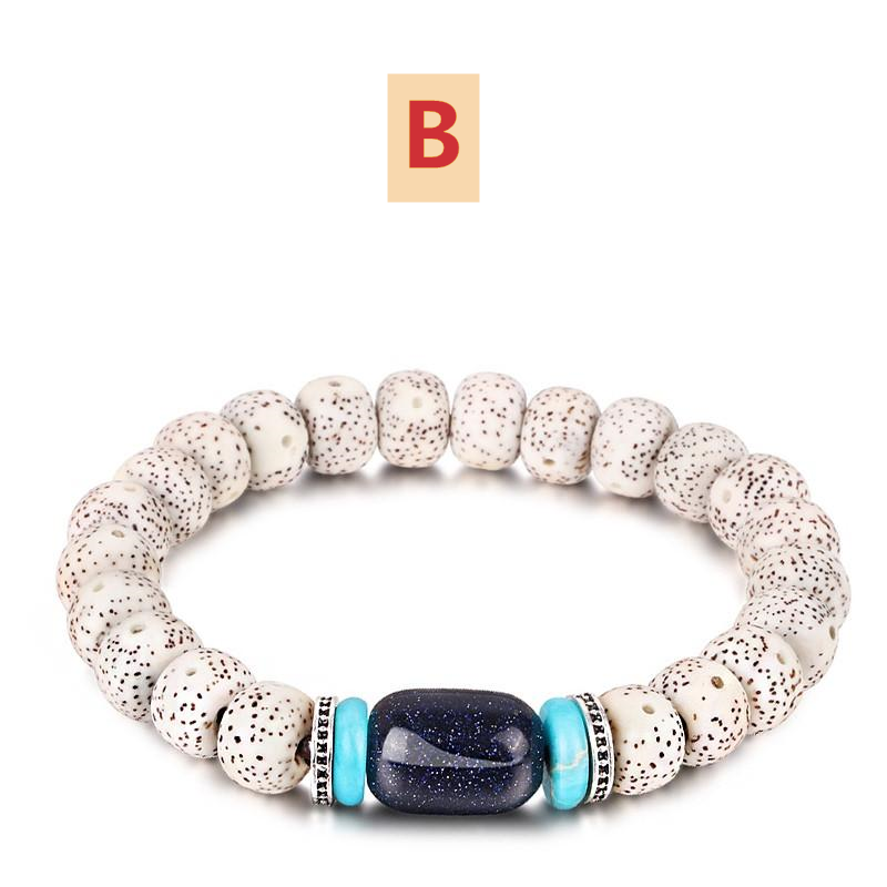 Stars And Moon Bodhi Seed Bracelet