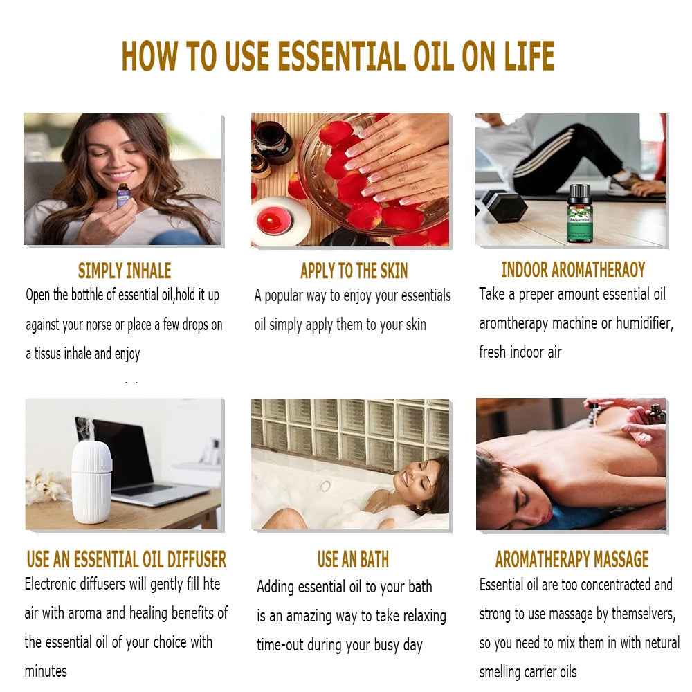Phatoil Pure Plant Extract Essential Oil Set (6 pcs)