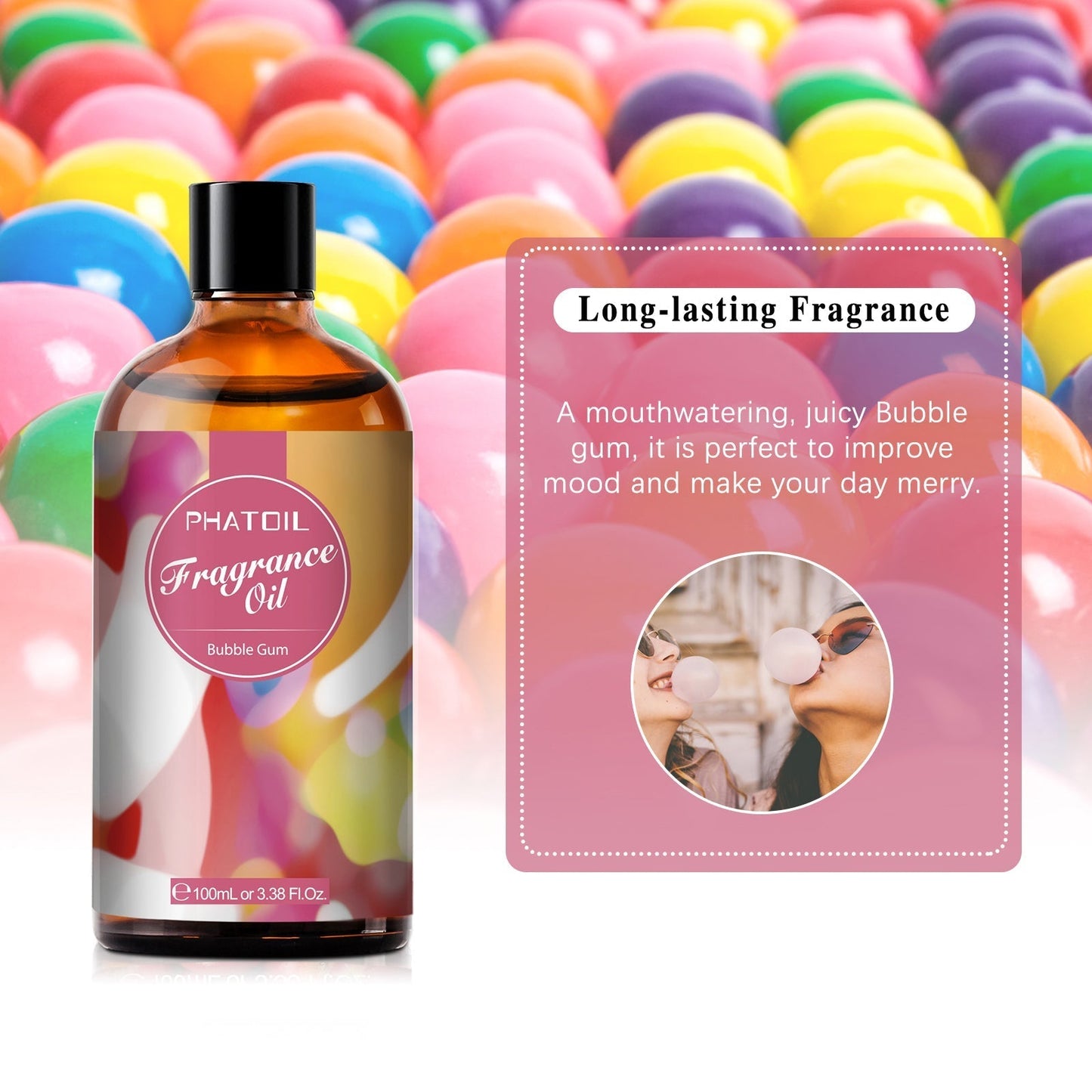 Phatoil 100ml Fragrance Oils With Droppers And Roll-On Bottles