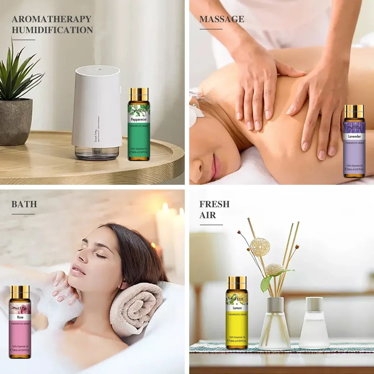 Phatoil Pure Natural Plant Extract Diary Of Essential Oils With Droppers (9 pcs)