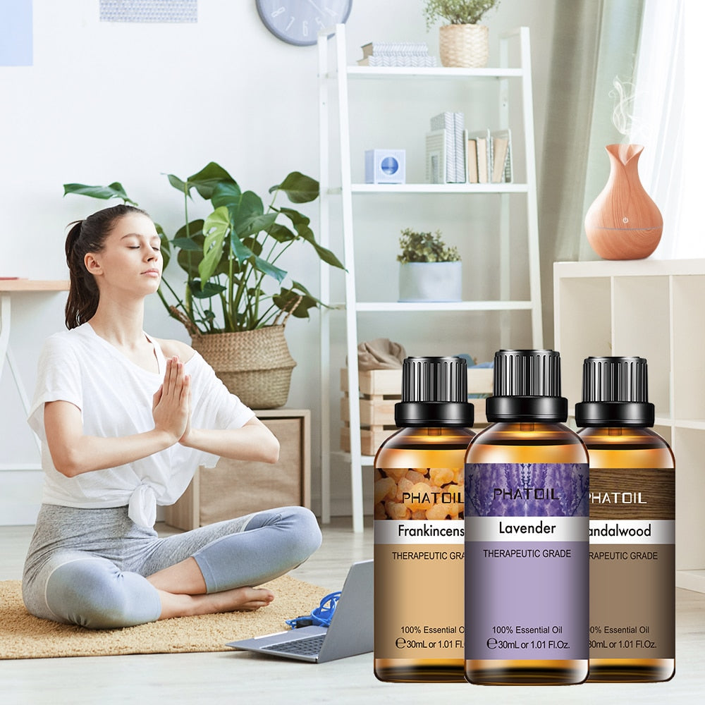 Phatoil 30ML Pure Plant Natural Essential Oils Gift Box Set (3pcs)