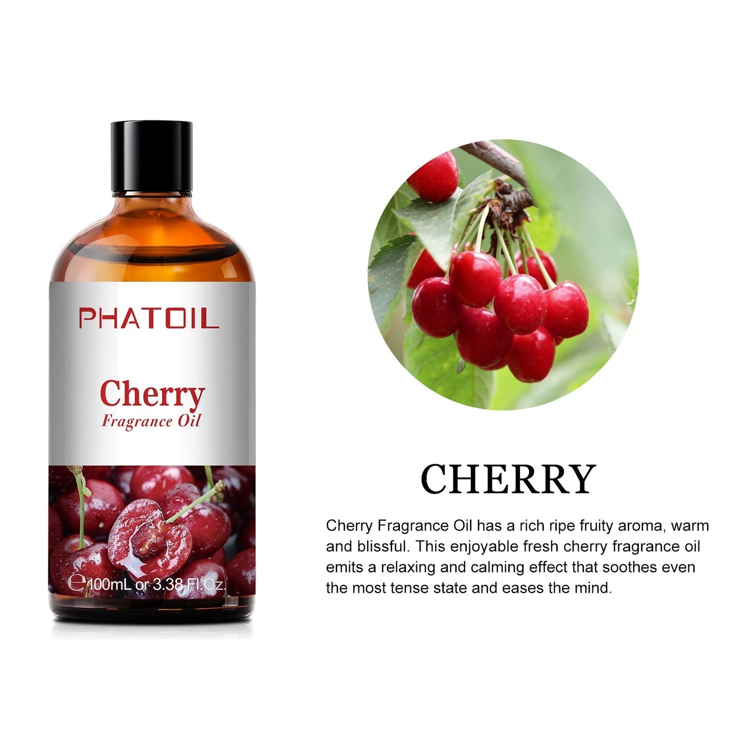 Phatoil 100ml Fruit Perfume Fragrance Oils for Aroma Diffuser With Droppers
