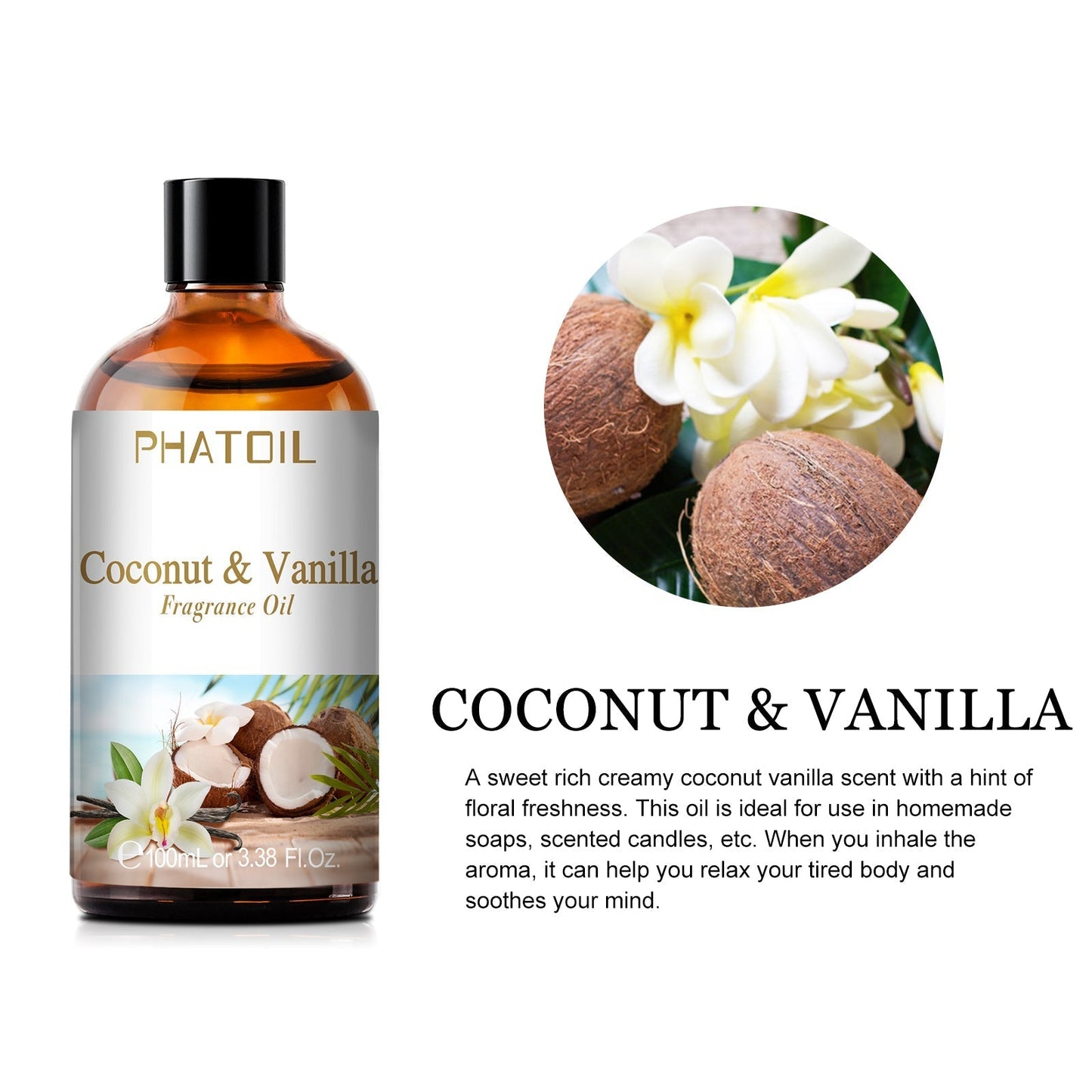 Phatoil 100ml Fruit Perfume Fragrance Oils for Aroma Diffuser With Droppers