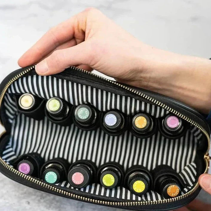 Double Layered PU Essential Oil Travel Carrying Organizer Storage Bag