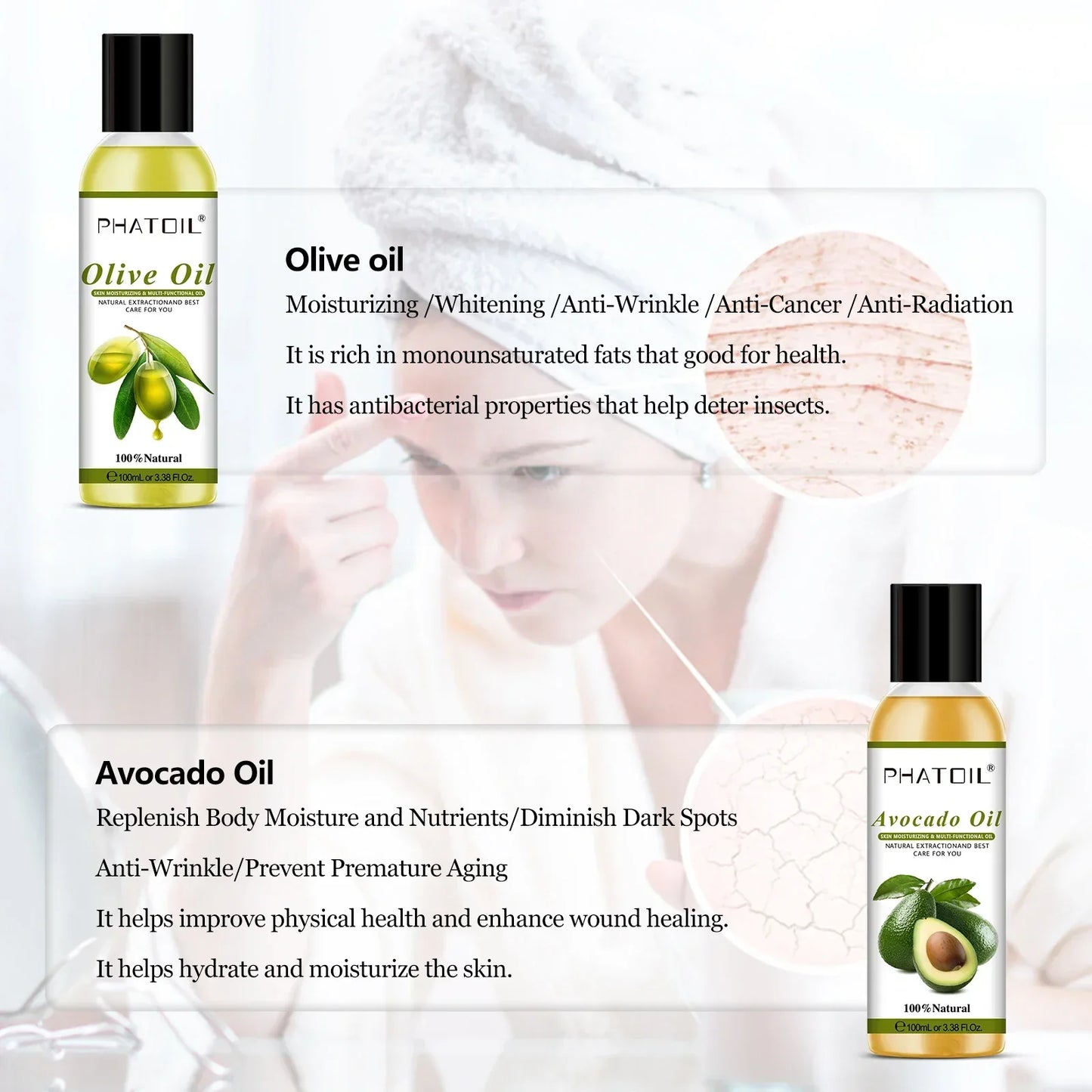 Phatoil 100ml Carrier Oil for Pure Essential Oil Dilute