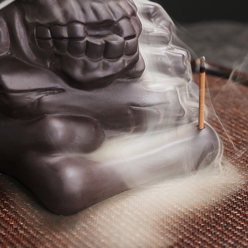 Halloween Skull Backflow Incense Burner Stick Holder