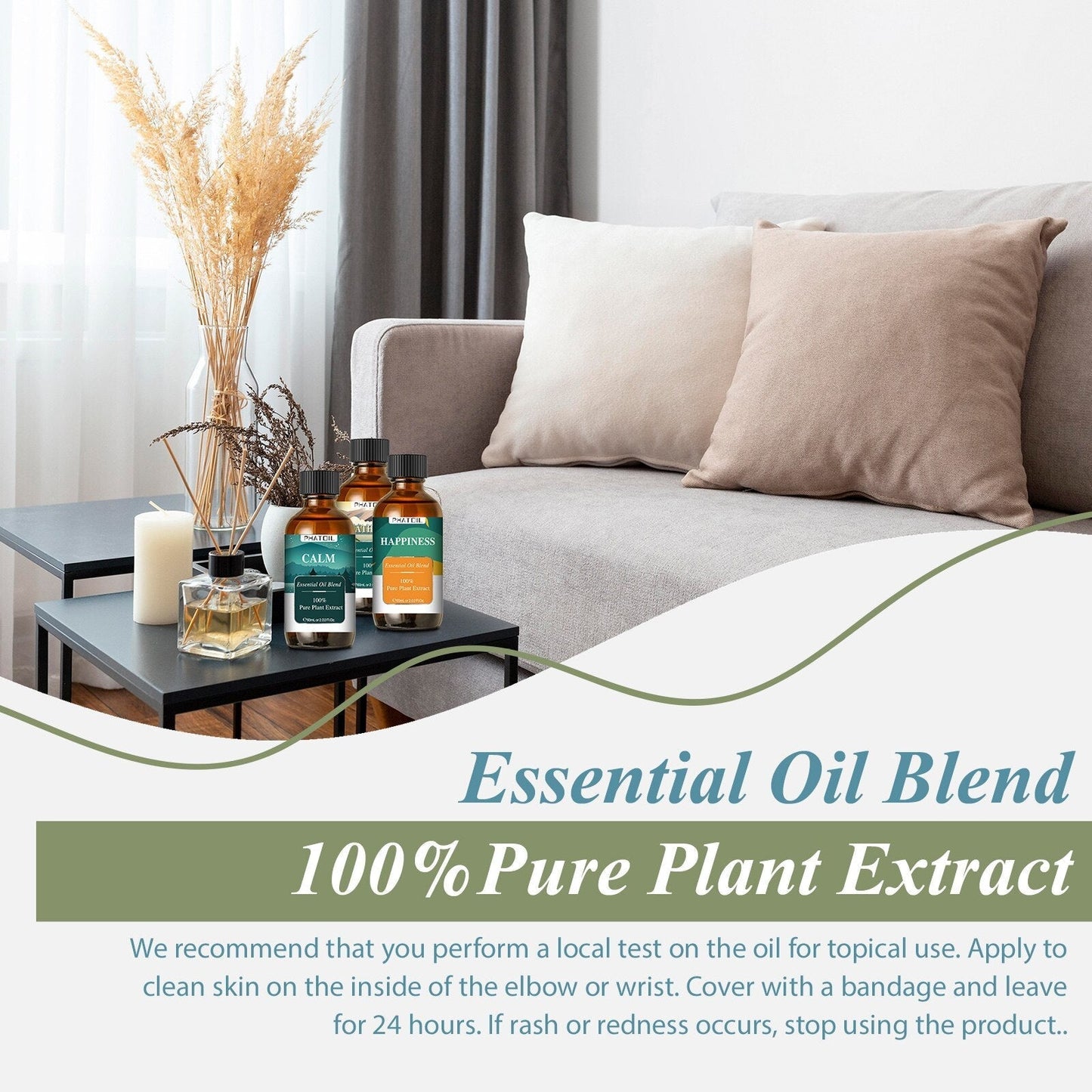 Phatoil 60ml Compound Essential Oil Pure Plant Extract With Dropper