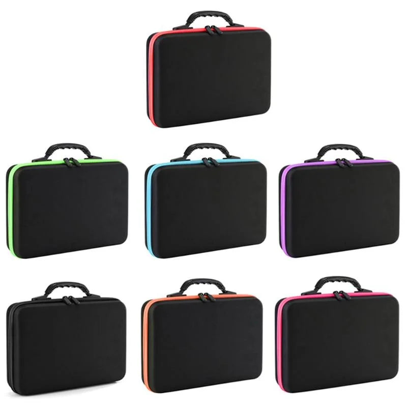 Essential Oil Storage Carrying Bag Case Hanging Bottles Organizer With 12/30/60 Slots of 5ML/10ML/15ML Oils
