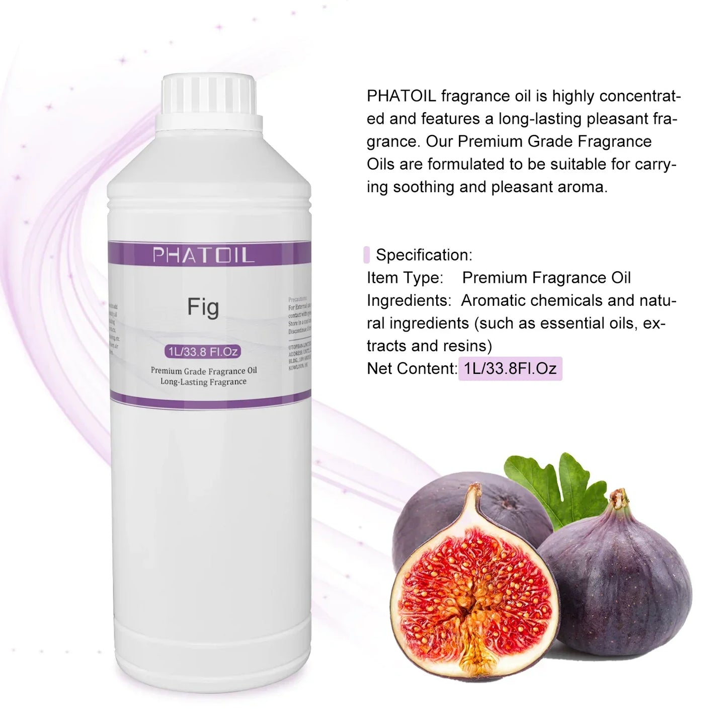 Phatoil 1000ml Fruit Fragrance Oil Perfume for Aroma Diffuser With Droppers And Roll-On Bottles