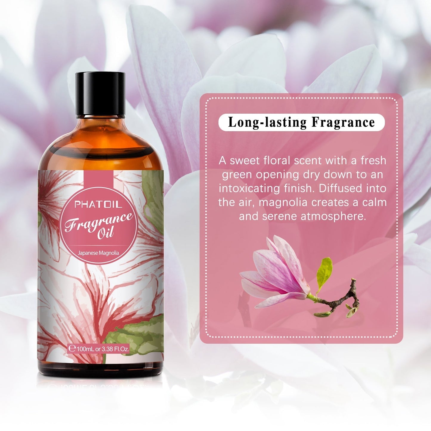 Phatoil 100ml Fragrance Oils With Droppers And Roll-On Bottles