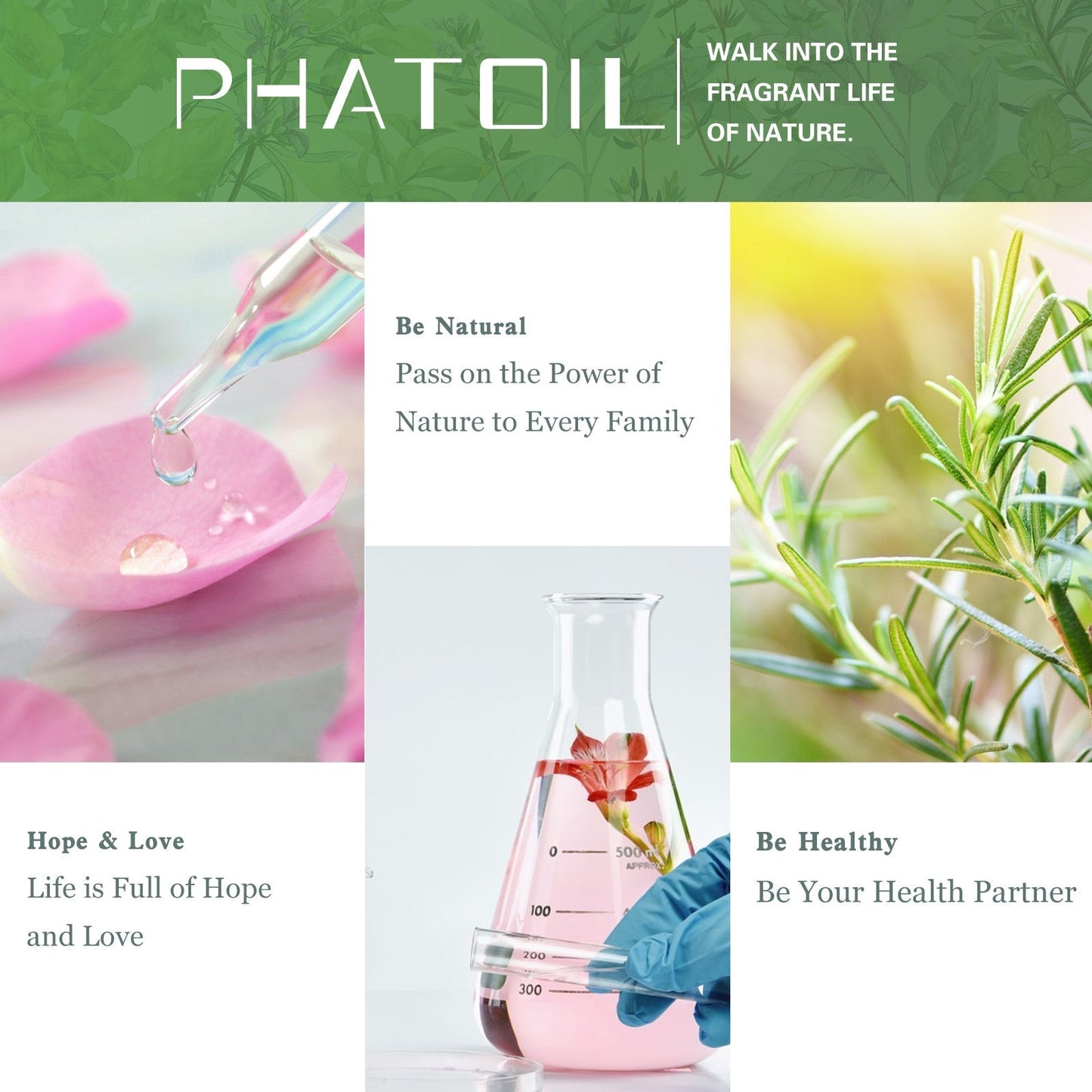 100ml Phatoil Pure Natural Essential Oil With Dropper