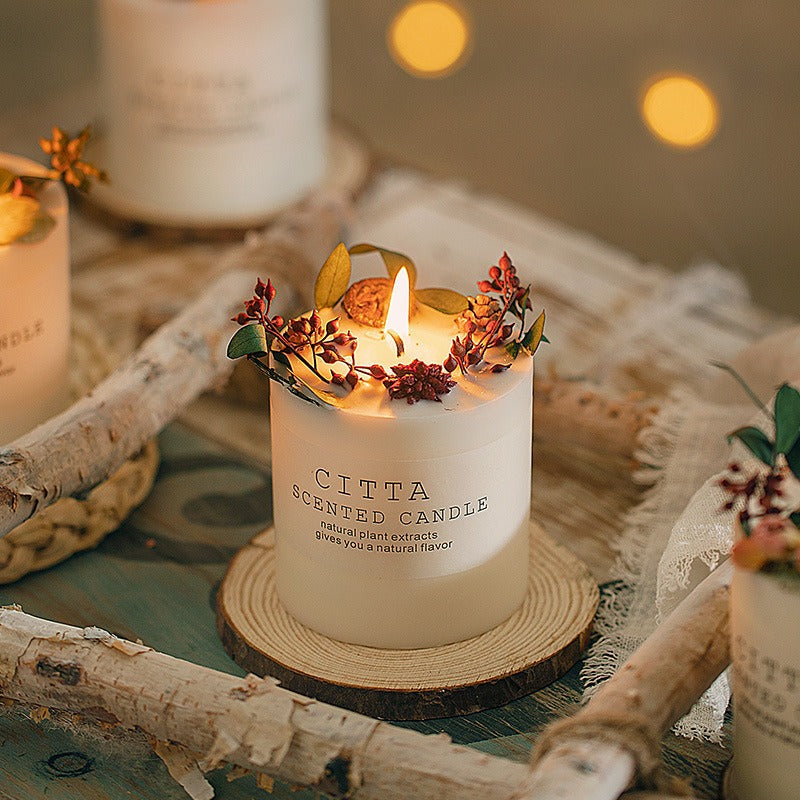 Soy Wax Romantic Aromatherapy Pillar Citta Scented Candle