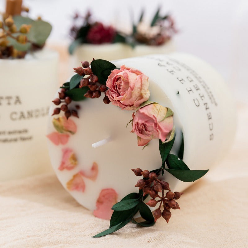 Soy Wax Romantic Aromatherapy Pillar Citta Scented Candle