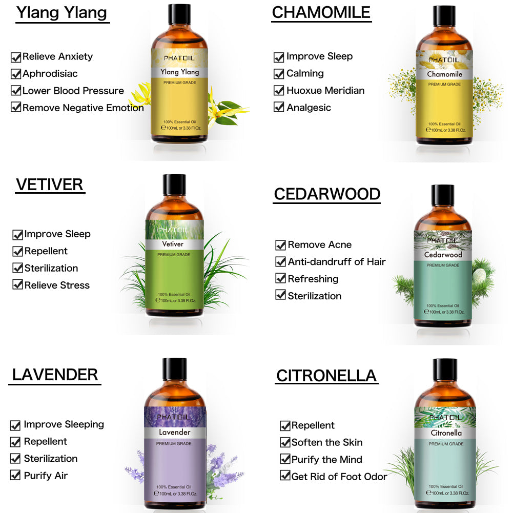 100ml Phatoil Pure Natural Essential Oil With Dropper