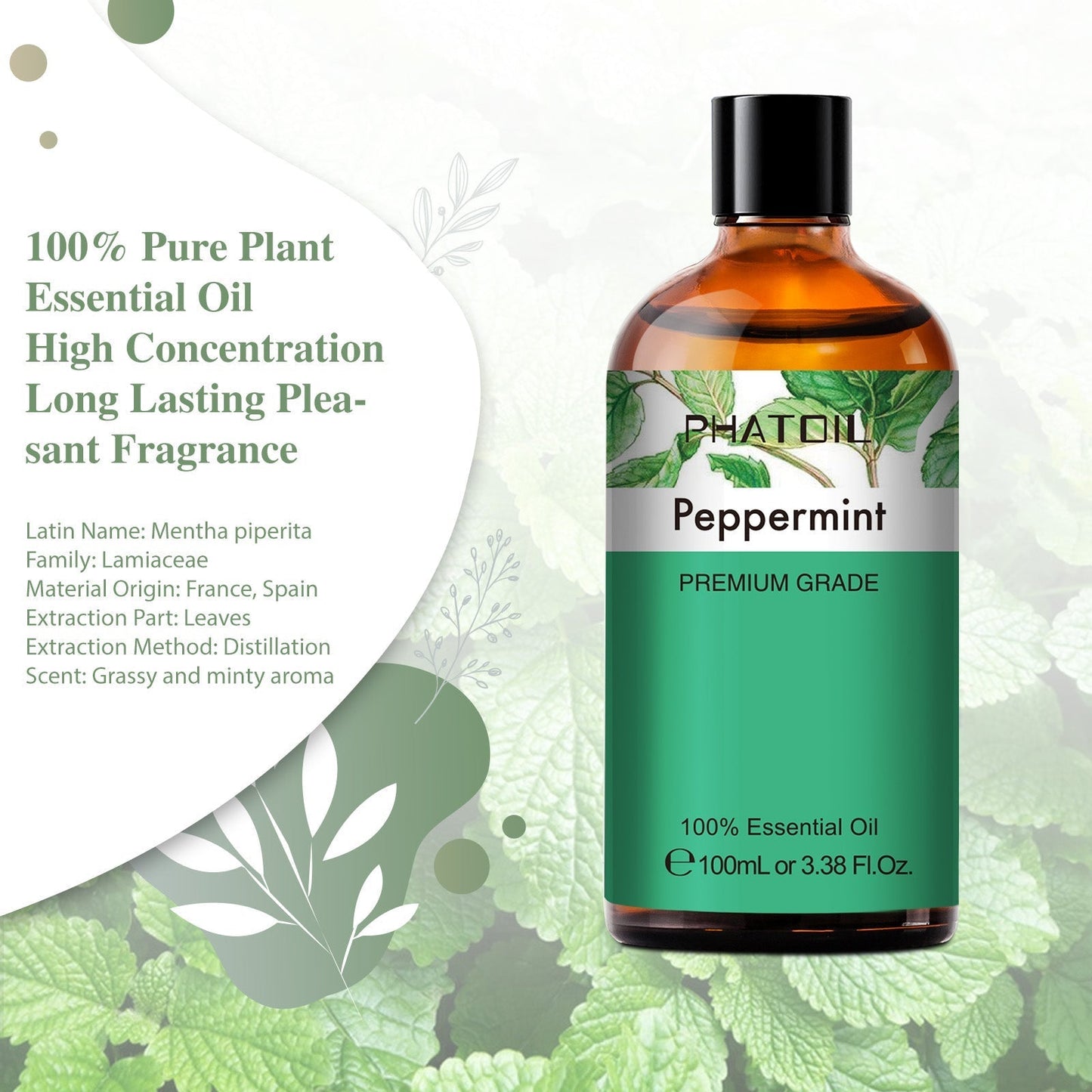 100ml Phatoil Pure Natural Essential Oil With Dropper