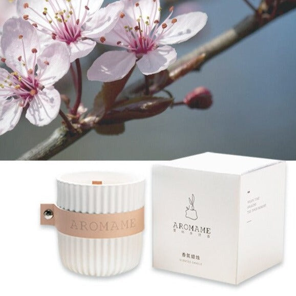 Aromame Romantic Scented Soy Wax Aromatherapy Potpourri Pillar Candle