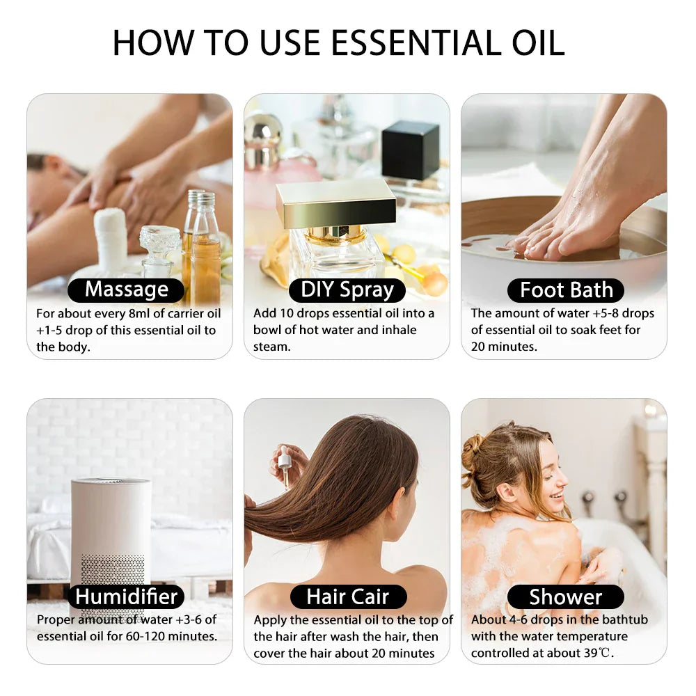 100ml Phatoil Pure Natural Essential Oil With Dropper