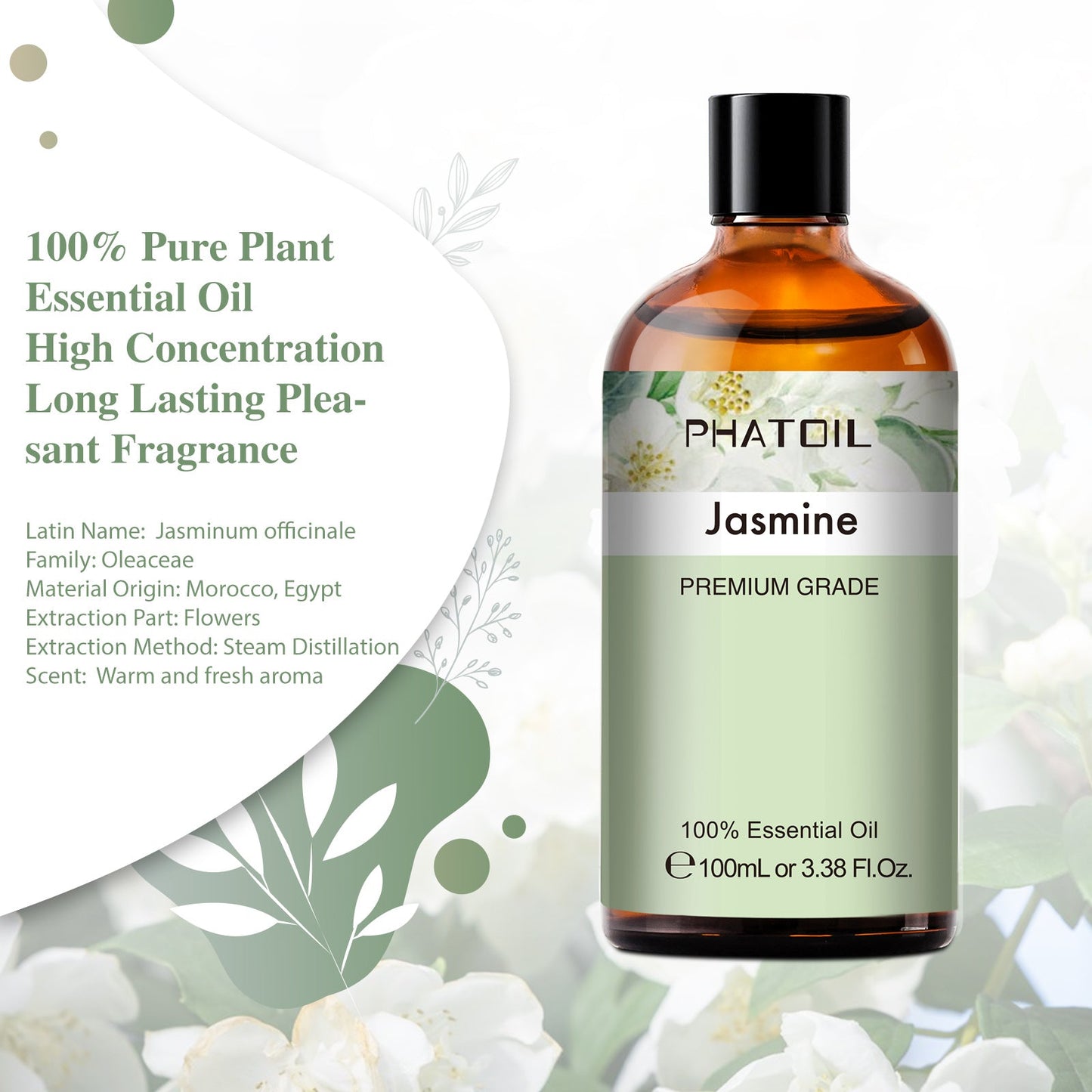 100ml Phatoil Pure Natural Essential Oil With Dropper