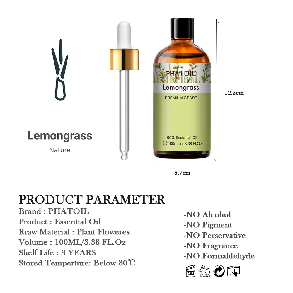 100ml Phatoil Pure Natural Essential Oil With Dropper