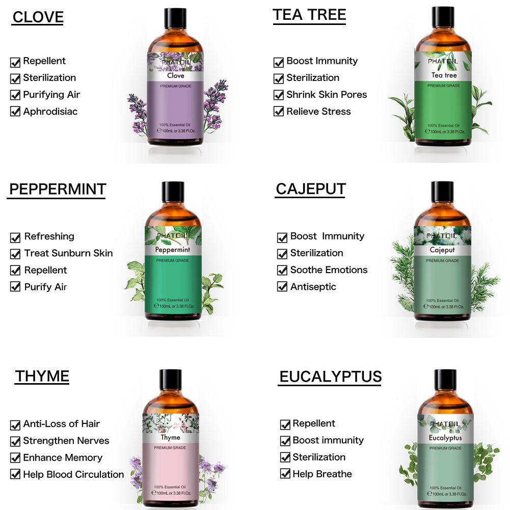 100ml Phatoil Pure Natural Essential Oil With Dropper