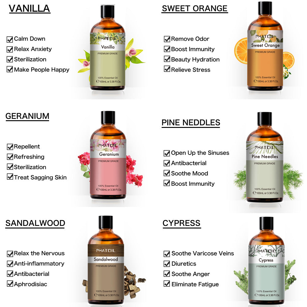 100ml Phatoil Pure Natural Essential Oil With Dropper