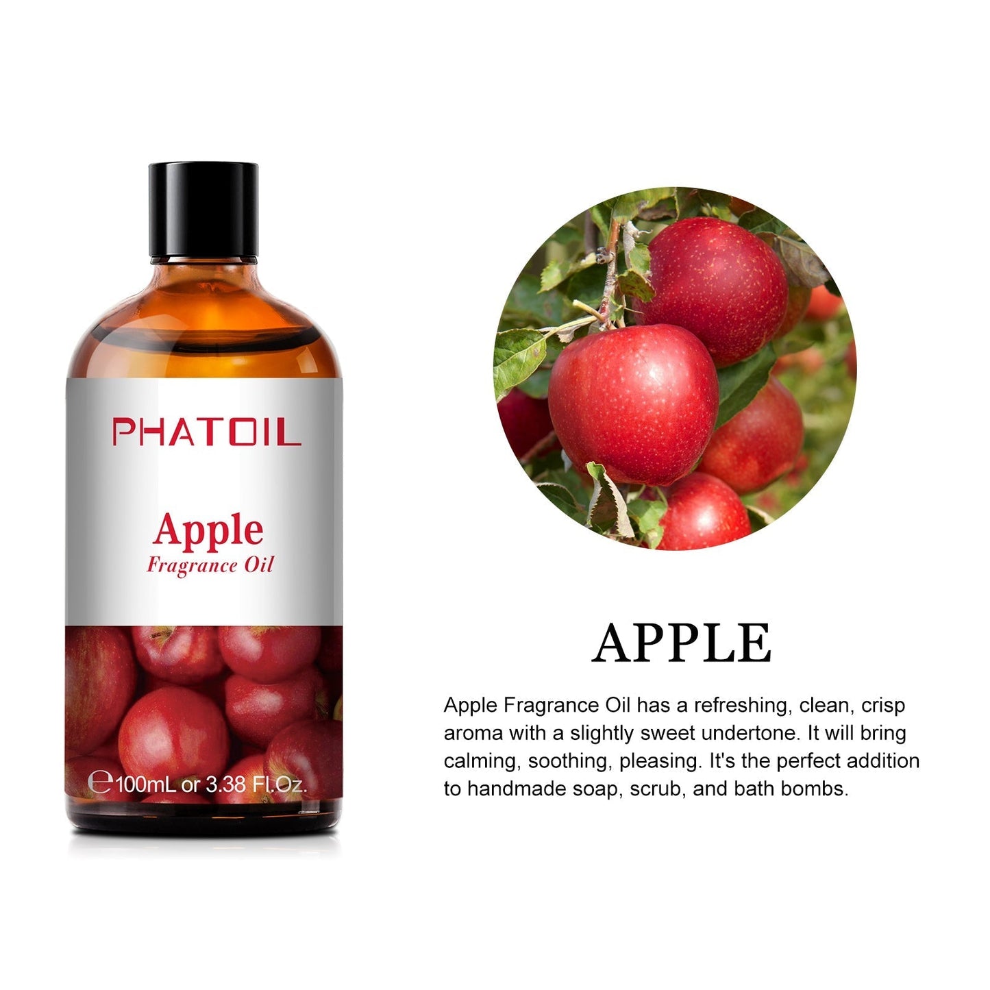 Phatoil 100ml Fruit Perfume Fragrance Oils for Aroma Diffuser With Droppers