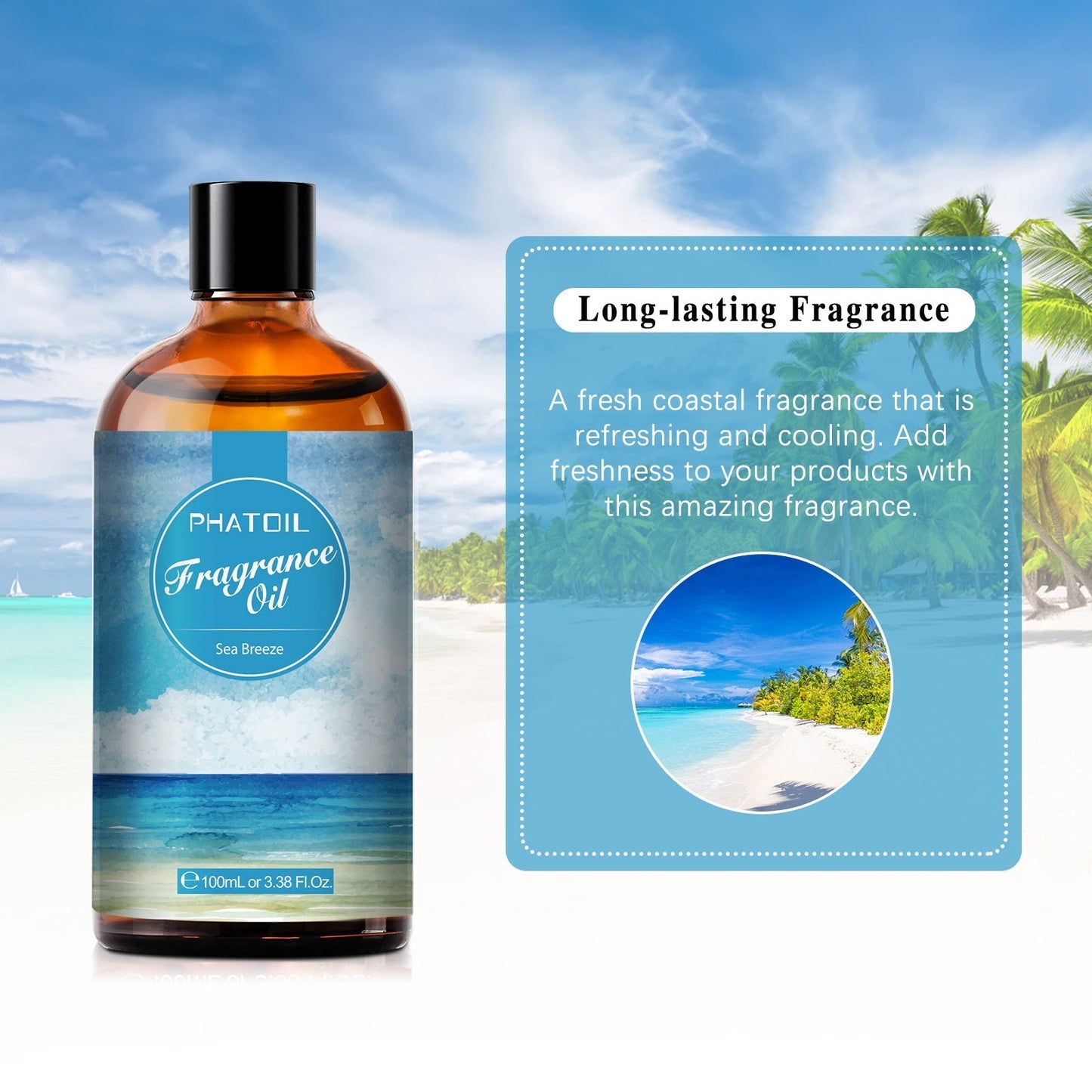 Phatoil 100ml Fragrance Oils With Droppers And Roll-On Bottles