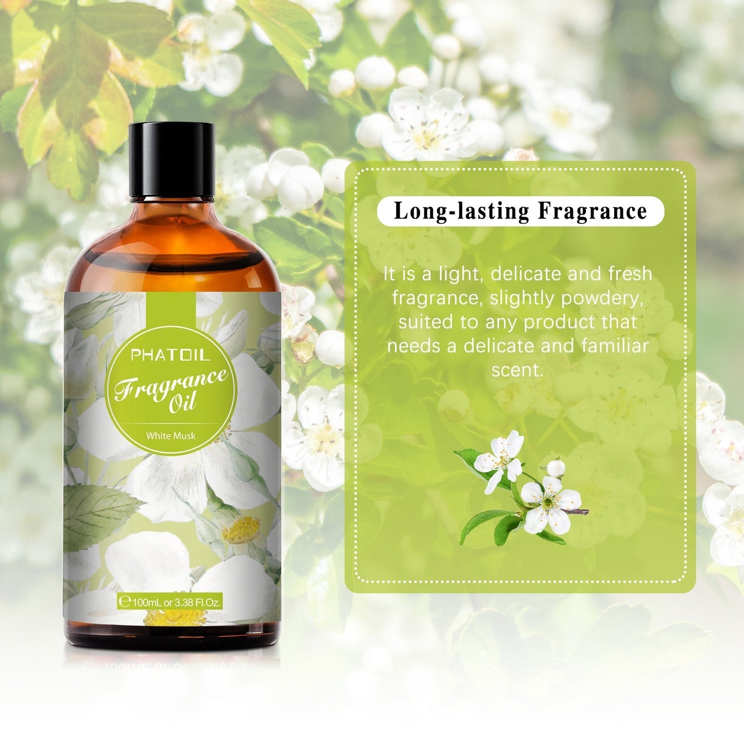 Phatoil 100ml Fragrance Oils With Droppers And Roll-On Bottles