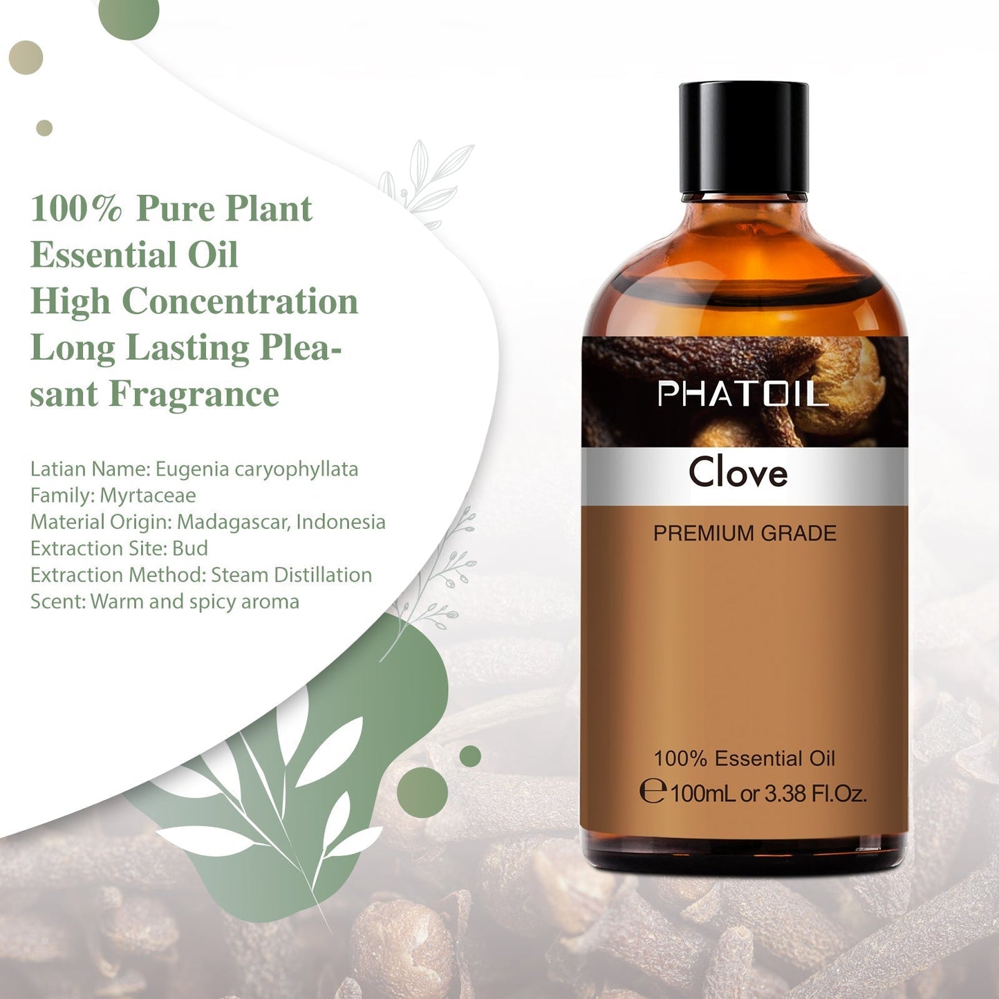 100ml Phatoil Pure Natural Essential Oil With Dropper