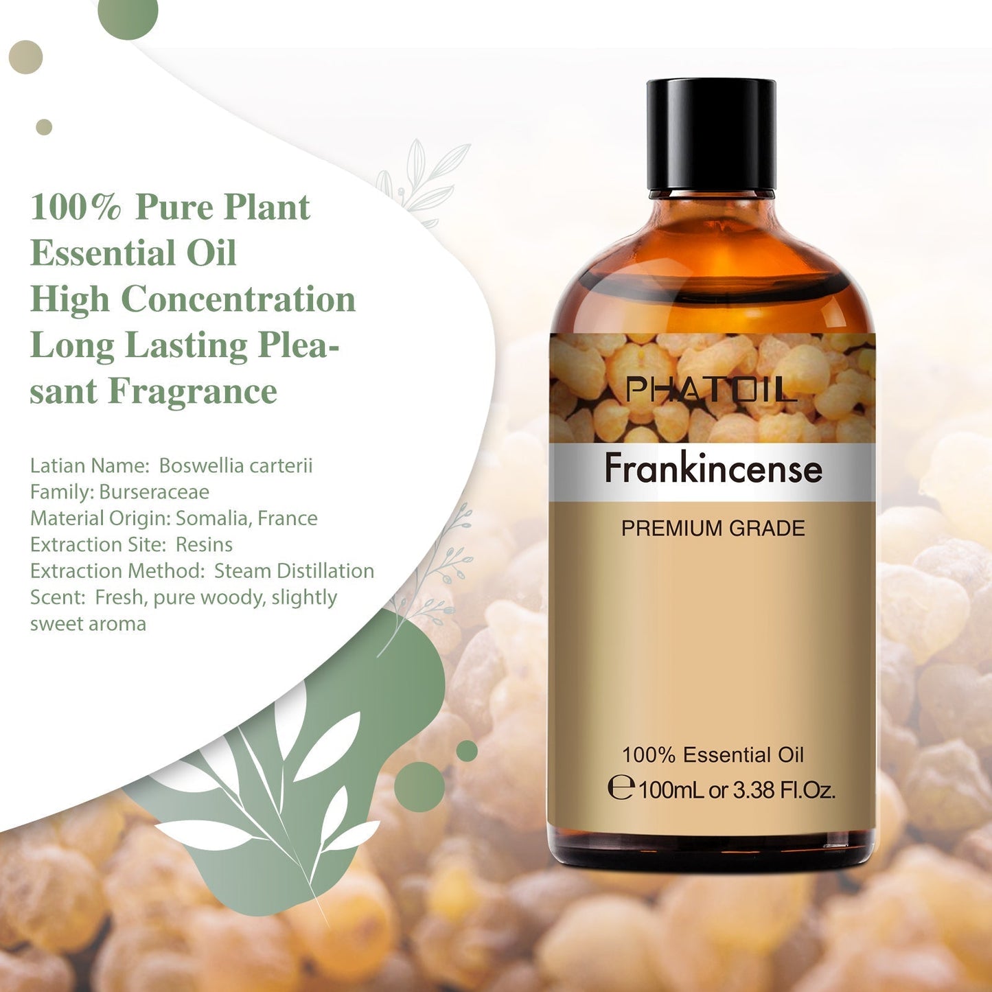 100ml Phatoil Pure Natural Essential Oil With Dropper