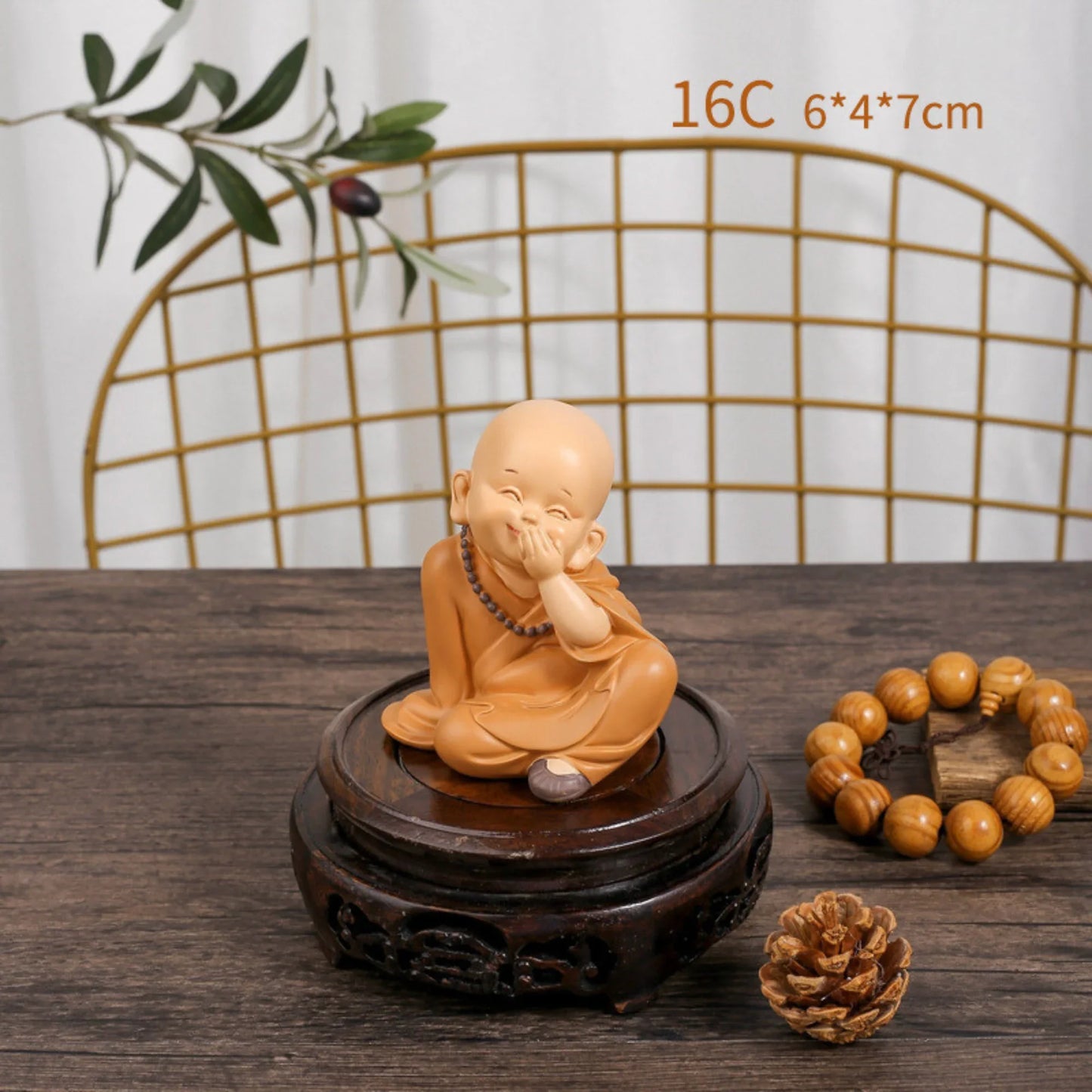 Set 3 Little Monk Buddha Spirits for Lucky