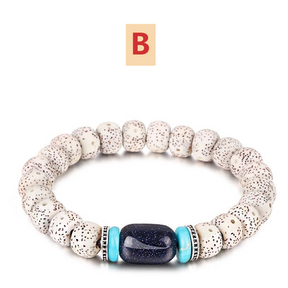 Stars And Moon Bodhi Seed Bracelet