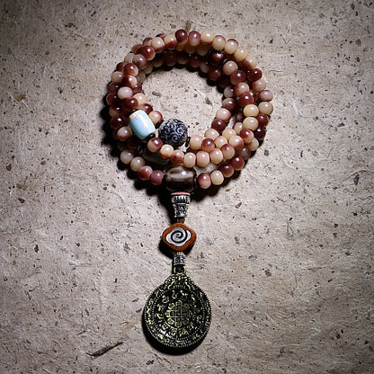 Tibetan Camel Bone 108 Mala Beads Bracelet / Necklace