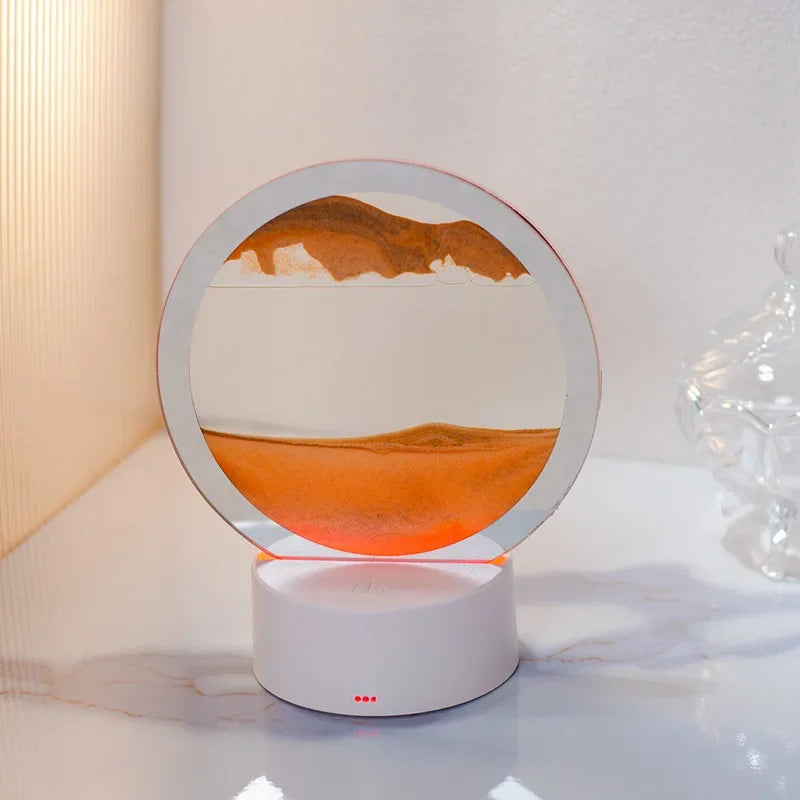 Quicksand Night Light 3D USB Table Sand Art Lamp with Touch Switch 7 Colors