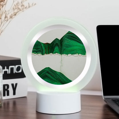 Quicksand Night Light 3D USB Table Sand Art Lamp with Touch Switch 7 Colors