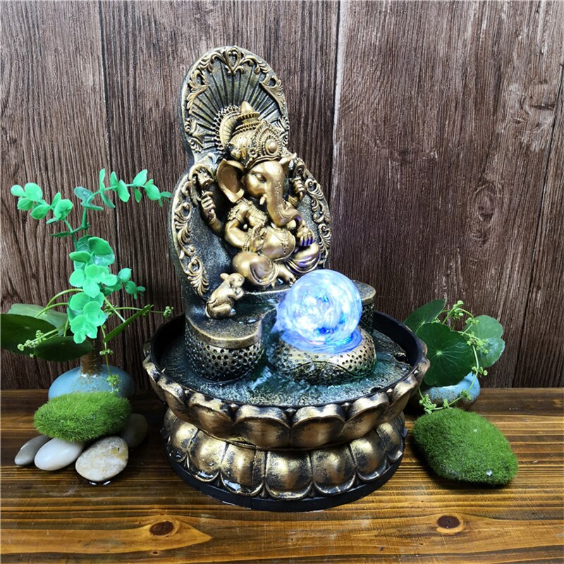 Elephant God Ganesha Lucky Water Fountain