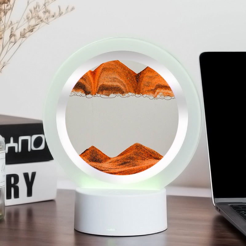 Quicksand Night Light 3D USB Table Sand Art Lamp with Touch Switch 7 Colors