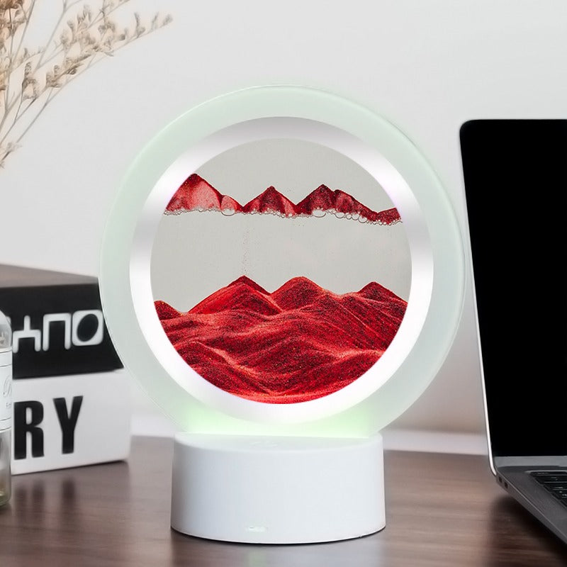 Quicksand Night Light 3D USB Table Sand Art Lamp with Touch Switch 7 Colors