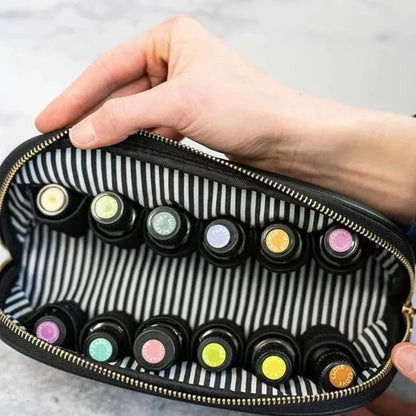Double Layered PU Essential Oil Travel Carrying Organizer Storage Bag