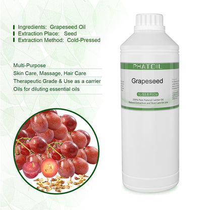 Phatoil 1000ml Carrier Oil For Dilute With Essential Oils With Two Droppers