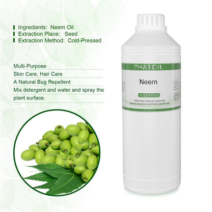 Phatoil 1000ml Carrier Oil For Dilute With Essential Oils With Two Droppers