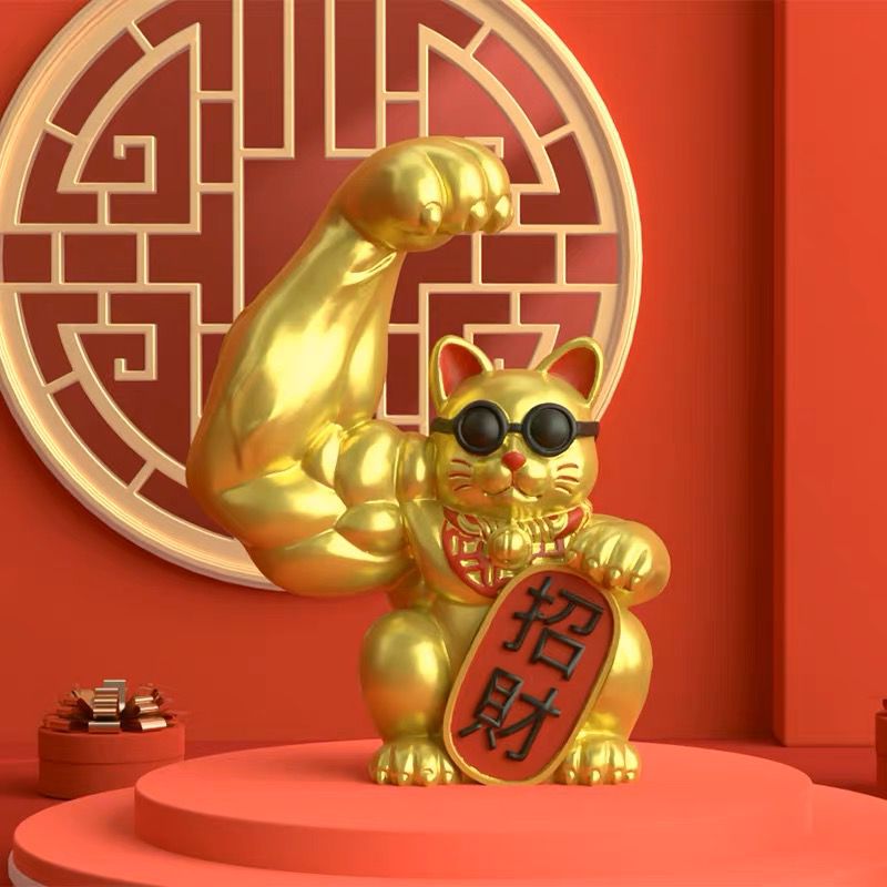 Muscular Lucky Cat