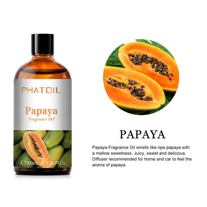 Phatoil 100ml Fruit Perfume Fragrance Oils for Aroma Diffuser With Droppers